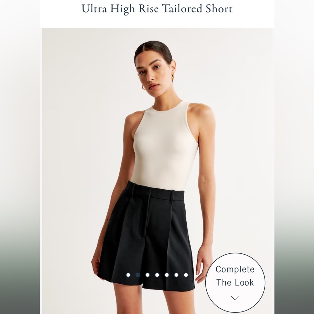 High rise tailored shorts